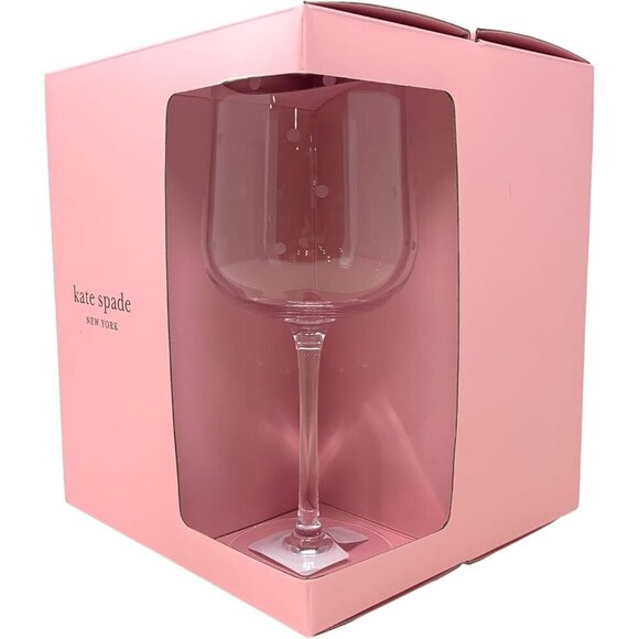 Lenox Kate Spade New York Larabee Dot Glassware Collection Set Of Four X4 NIB - Picture 4 of 4